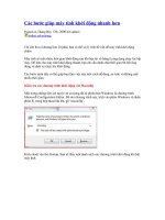 Tài liệu Các bước giúp máy tính khởi động nhanh hơn pdf