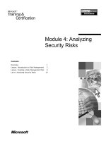 Tài liệu Module 4: Analyzing Security Risks pptx