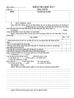 Đề kiểm tra học kỳ 1 GDCD 8 (hay)