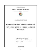 Một nghiên cứu tương phản giữa thành ngữ tiếng anh và tiếng việt của màu sắc thể hiện ẩn dụ 