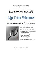 Bài tập lớn lập trình Windows: quản lý cao ốc văn phòng