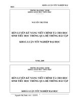 Rèn luyện kĩ năng viết chính tả cho học sinh tiểu học thông qua hệ thống bài tập 