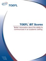 Tài liệu TOEFL iBT Scores: Better information about the ability to communicate... pptx