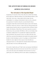 Tài liệu LUYỆN ĐỌC TIẾNG ANH QUA TÁC PHẨM VĂN HỌC-THE ADVENTURES OF SHERLOCK HOMES -ARTHUR CONAN DOYLE 8-1 doc