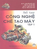 sổ tay tra cứu các thông số công nghệ chế tạo máy-máy công cụ
