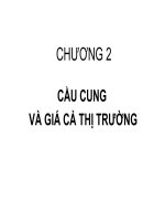 Tài liệu CHƯƠNG 2: CẦU CUNG VÀ GIÁ CẢ THỊ TRƯỜNG pdf