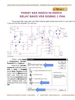 Thiết kế mạch in mạch relay bảo vệ dòng 1 pha 