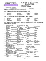 Tài liệu Đề thi học sinh giỏi vòng tỉnh môn tiếng Anh lớp 9 THCS (2008-2009) doc