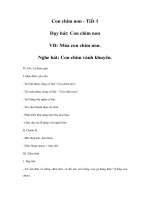 Tài liệu Giáo án 3 tuổi - Con chim non docx