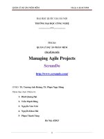 Chủ đề tìm hiểu managing agile projects  QUẢN lý dự án PHẦN mềm 