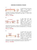 Tài liệu Exercises of bending of beams pptx