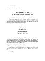 Tài liệu Báo cáo sơ kết công tác Đội năm 2010 - 2011