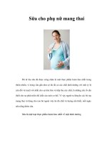 Tài liệu Sữa cho phụ nữ mang thai ppt