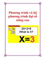 Tài liệu Phương trình và hệ phương trình đại số nâng cao pdf