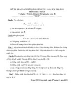 Bài soạn Đề thi thử toán 9