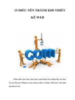 Tài liệu 15 ĐIỀU NÊN TRÁNH KHI THIẾT KẾ WEB docx