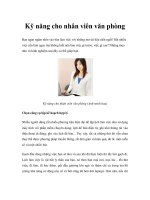 Tài liệu Kỹ năng cho nhân viên văn phòng docx