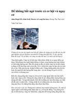 Tài liệu Để không bất ngờ trước cả cơ hội và nguy cơ doc