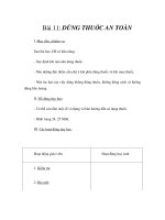 Tài liệu Gíao án 6 - DÙNG THUỐC AN TOÀN pdf