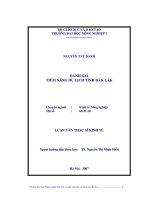 Đánh giá tiềm năng du lịch tỉnh đăk lăk 