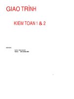 Tài liệu Giáo trình kiểm toán 1 và 2 doc