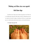 Tài liệu Những sai lầm của con người khi làm đẹp pptx