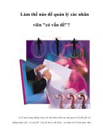 Tài liệu Làm thế nào để quản lý các nhân viên docx