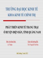 PHÁT TRIỂN KINH tế TRANG TRẠI ở HUYỆN điện bàn, TỈNH QUẢNG NAM 