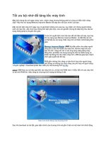 Tài liệu Tối ưu bộ nhớ để tăng tốc máy tính doc