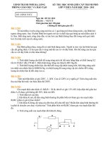 Gián án ĐỀ THI HSG LÍ 9