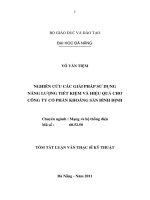 Nghiên cứu các giải pháp sử dụng năng lượng tiết kiệm và hiệu quả cho công ty cổ phần khoáng sản bình định 