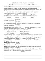 Tài liệu ĐỀ 1 TIẾT - ĐẠI 9 CHƯƠNG 3 - KTKN