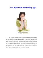 Tài liệu Các bệnh viêm mũi thường gặp doc
