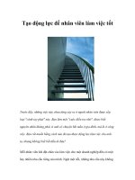 Tài liệu Tạo động lực để nhân viên làm việc tốt doc