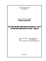 Góp phần tìm hiểu loài lưỡng cư   bò sát tại vùng đệm vườn quốc gia pù mát   nghệ an 