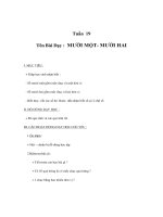 Tài liệu Gíao án toán lớp 1 - MƯỜI MỘT- MƯỜI HAI doc