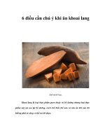 Tài liệu 6 điều cần chú ý khi ăn khoai lang pdf
