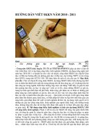 Tài liệu HƯỚNG DẪN VIẾT SKKN NĂM 2010