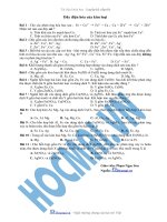 Tài liệu (Luyện thi cấp tốc Hóa) Trắc nghiệm và đáp án Dãy điện hóa của kim loại ppt