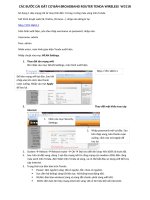 Tài liệu Các bước cài đặt cơ bản BROADBAND ROUTER TENDA W311R pptx