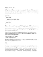 Tài liệu Defining and Using a Class pdf