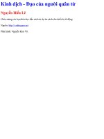 Kinh dịch – đạo của người quân tử 