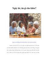 Tài liệu Ngày hè, ăn gì cho khỏe? pptx