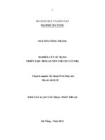 Nghiên cứu sử dụng nhiên liệu biogas nén cho xe tải nhẹ 