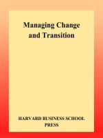 Tài liệu Managing Change and Transition doc