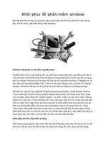 Tài liệu Khôi phục lỗi phần mềm window doc