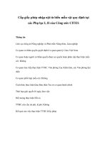 Tài liệu Cấp giấy phép nhập nội từ biển mẫu vật quy định tại các Phụ lục I, II của Công ước CITES docx