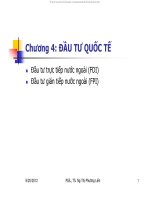 Bài giảng Tài chính quốc tế - Chương 4