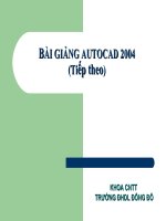 Tài liệu BÀI GIẢNG AUTOCAD