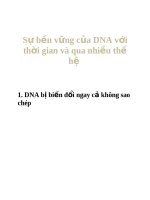 Tài liệu Sự bền vững của DNA với thời gian và qua nhiều thế hệ ppt